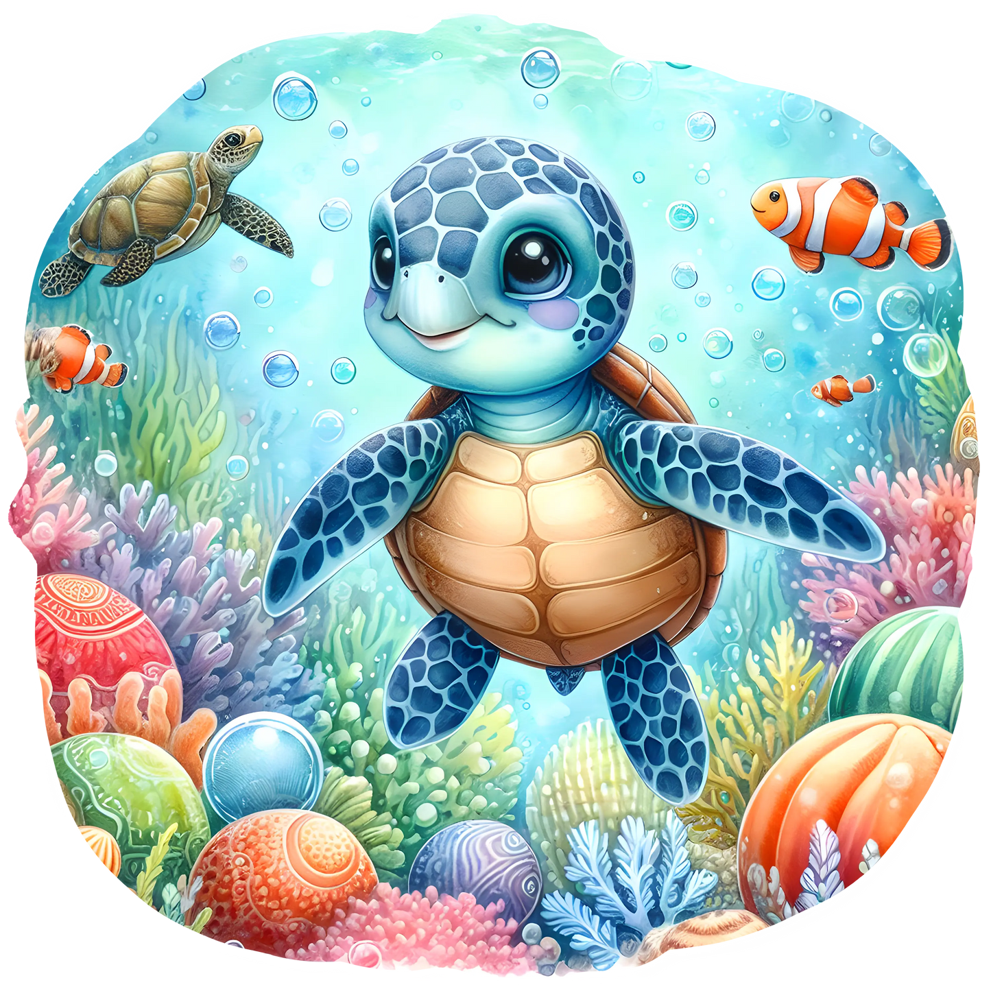 Bügelbild Wasserschildkröte #4 Fylou's Style