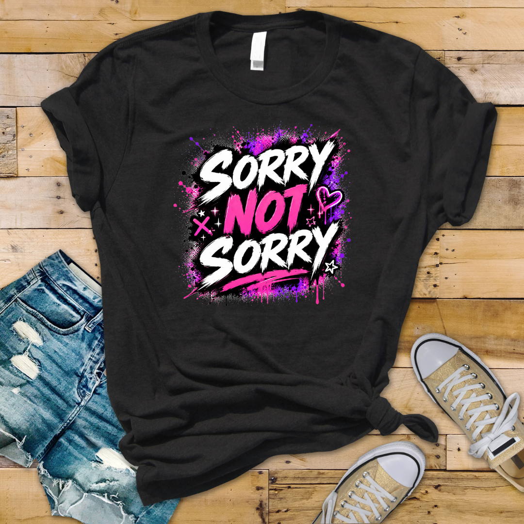 Bügelbild Sorry not Sorry