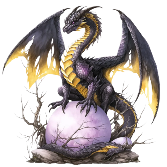 Bügelbild Schwarzer Drache #1 Fylou's Style