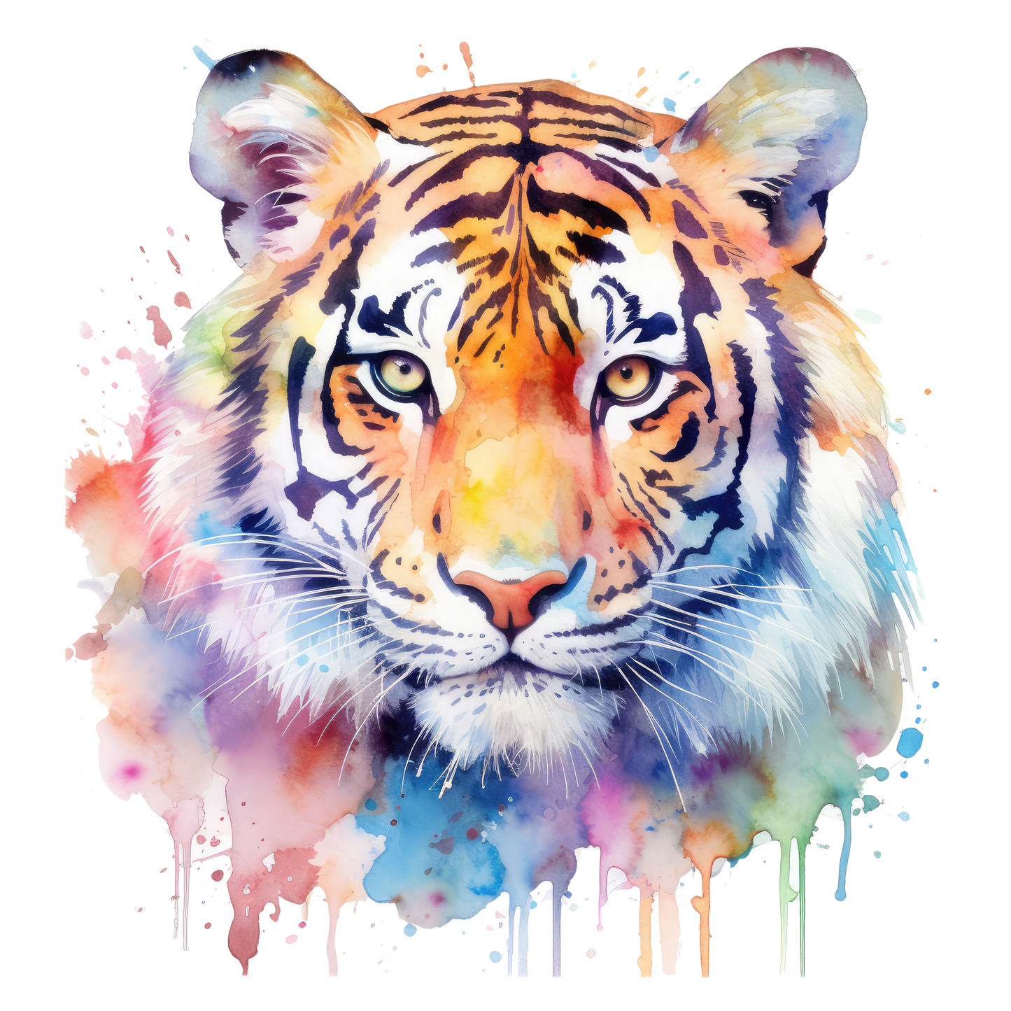 Bügelbild Tiger Watercolor #11 Fylou's Style
