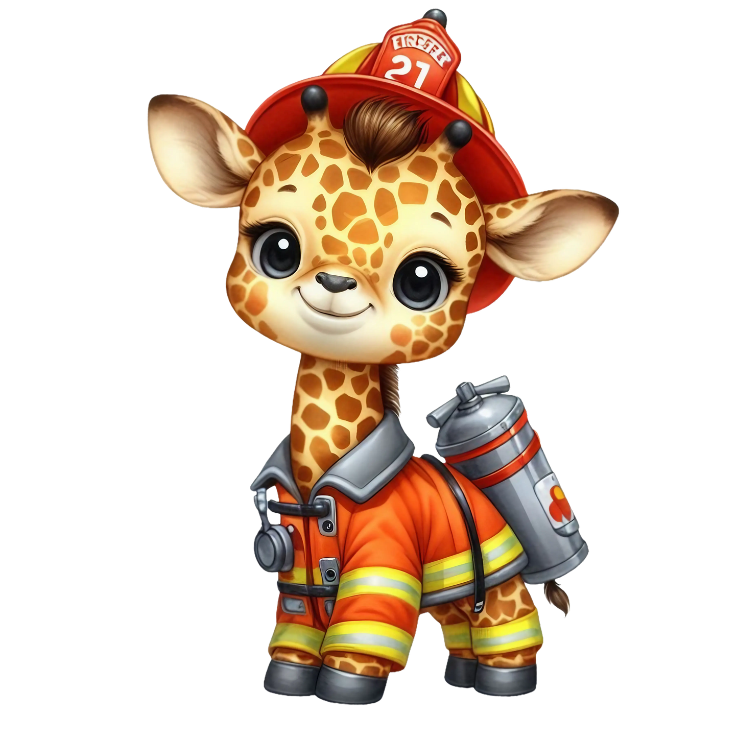 Bügelbild Giraffe Feuerwehr #4 Fylou's Style
