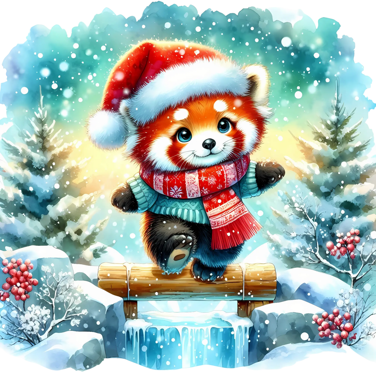 Bügelbild Roter Fuchs macht Sport - Fylou's Style