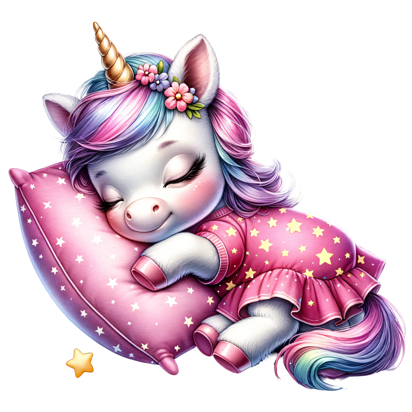 Bügelbild schlafendes Einhorn #3 - Fylou's Style