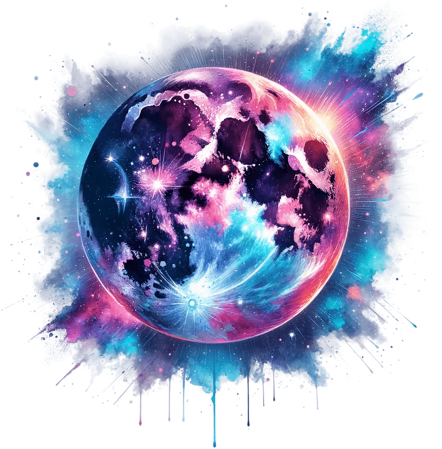 Bügelbild Galaxy Moon #15 Fylou's Style