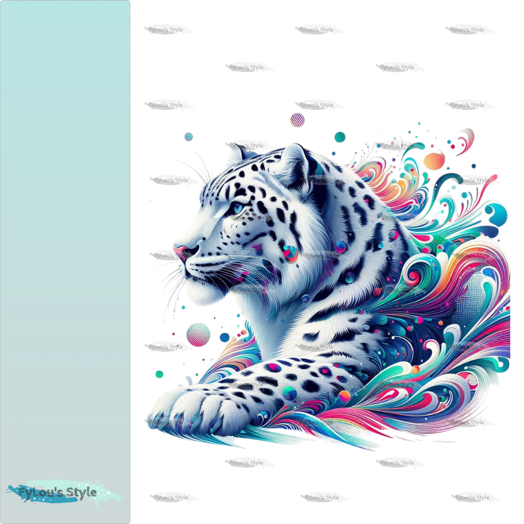 Bügelbild Abstrakt Tiger bunt Fylou's Style