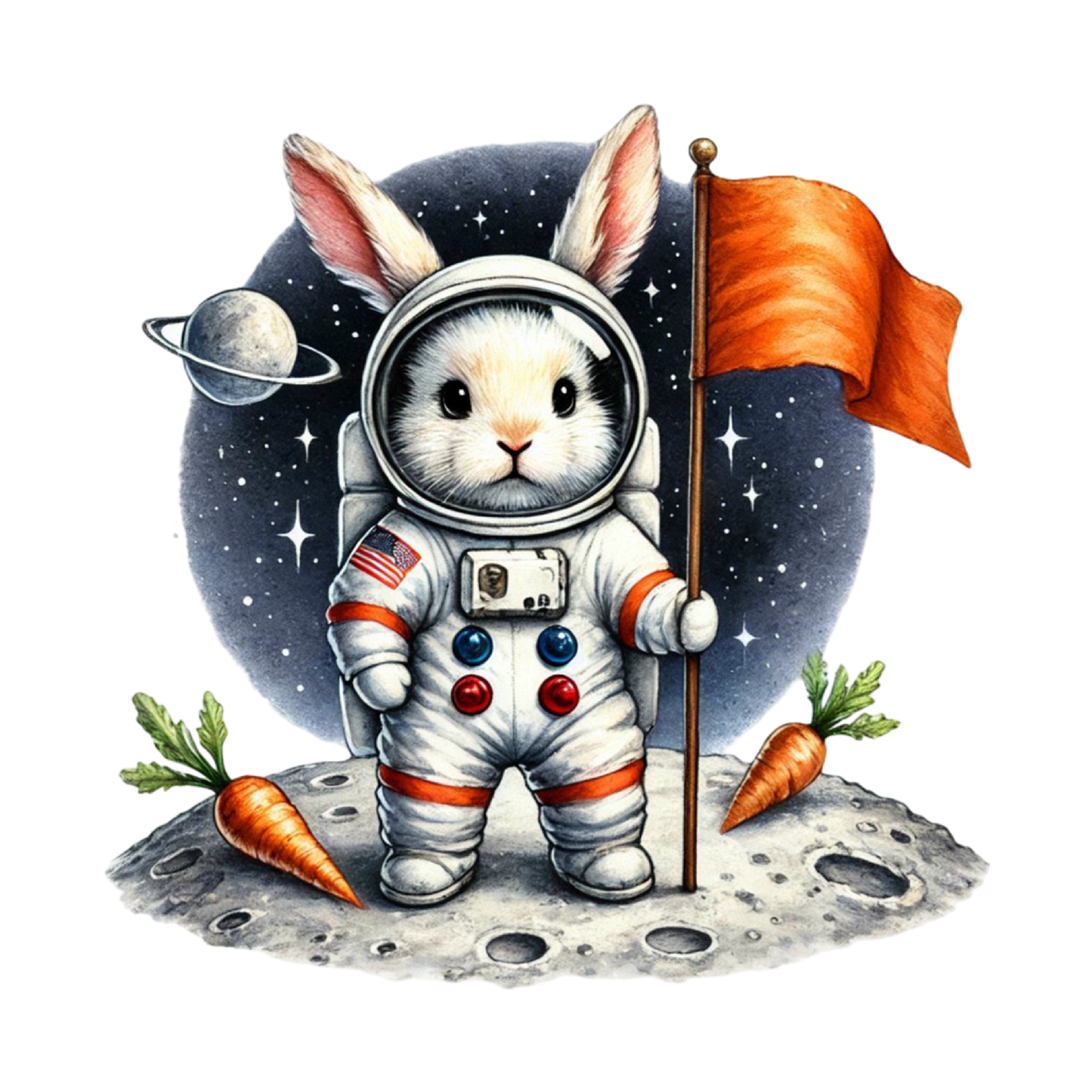 Bügelbild Astro Hase Fylou's Style