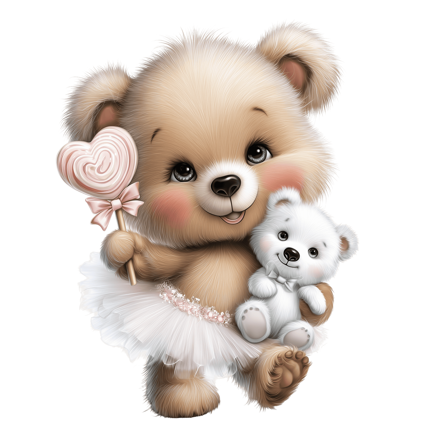 Bügelbild Bärchen Ballerina