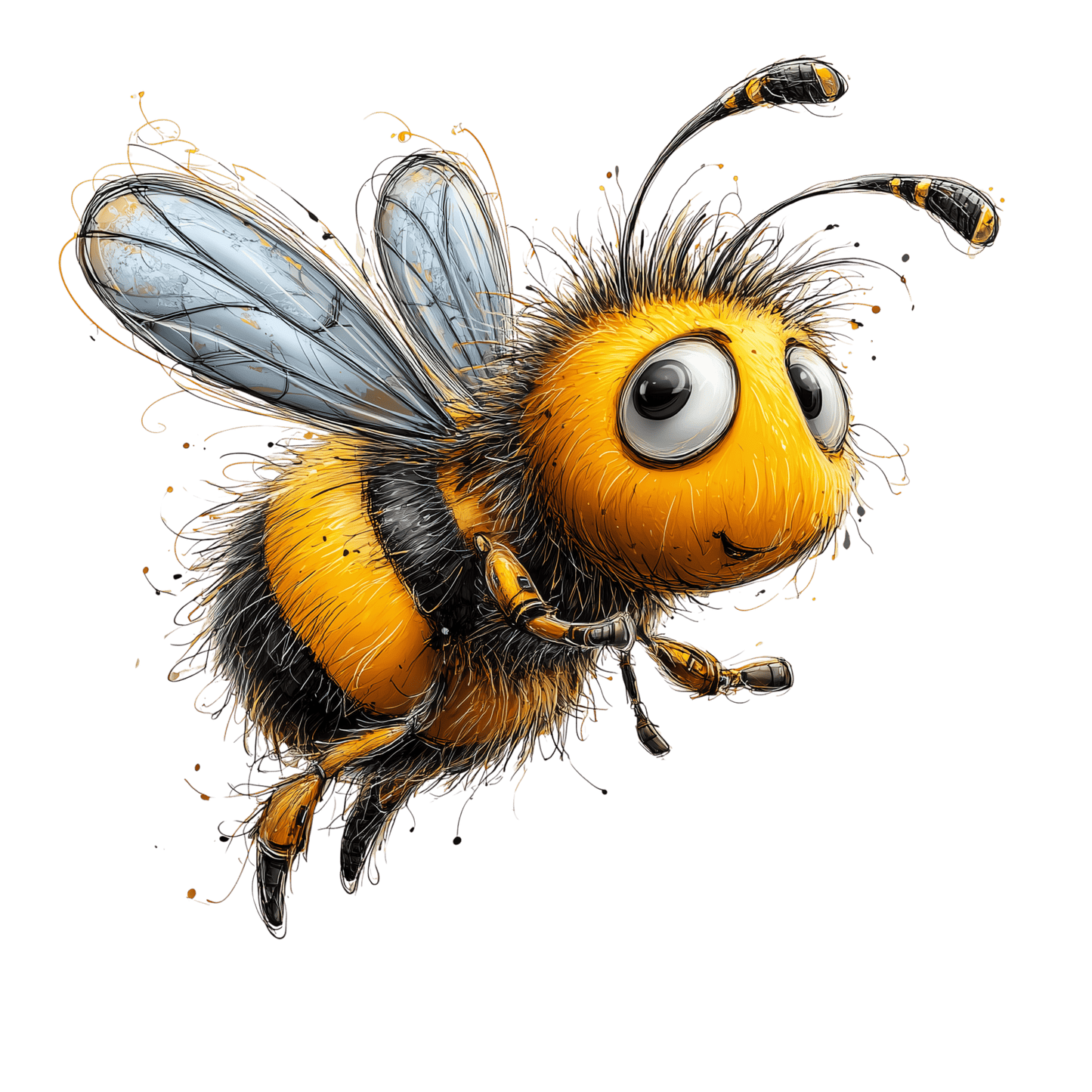 Bügelbild Bär und Biene #17