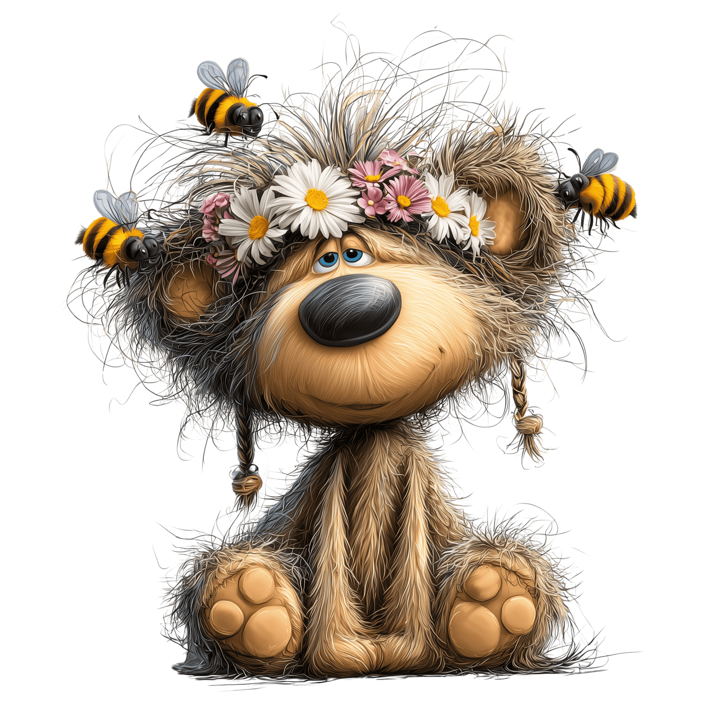 Bügelbild Bär und Biene #6