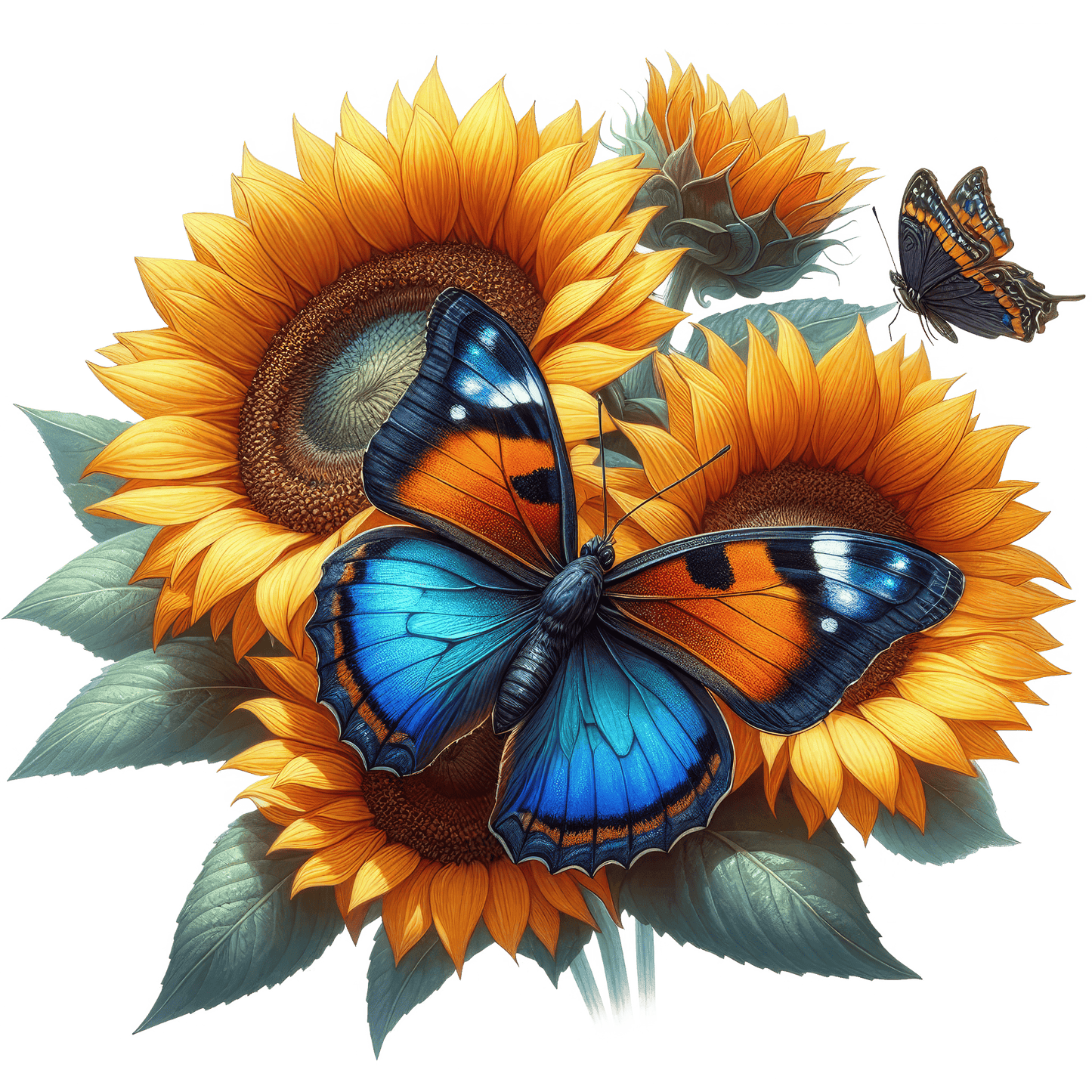 Bügelbild Blumen Schmetterling #10 Fylou's Style