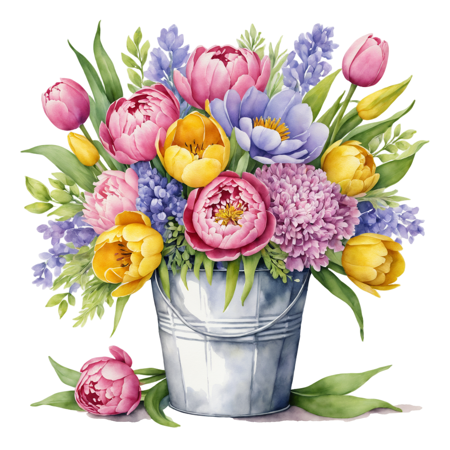Bügelbild Blumeneimer #2 Fylou's Style