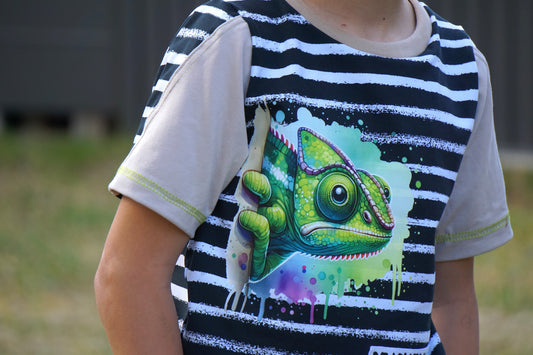 Bügelbild Guck Guck Chamäleon Fylou's Style