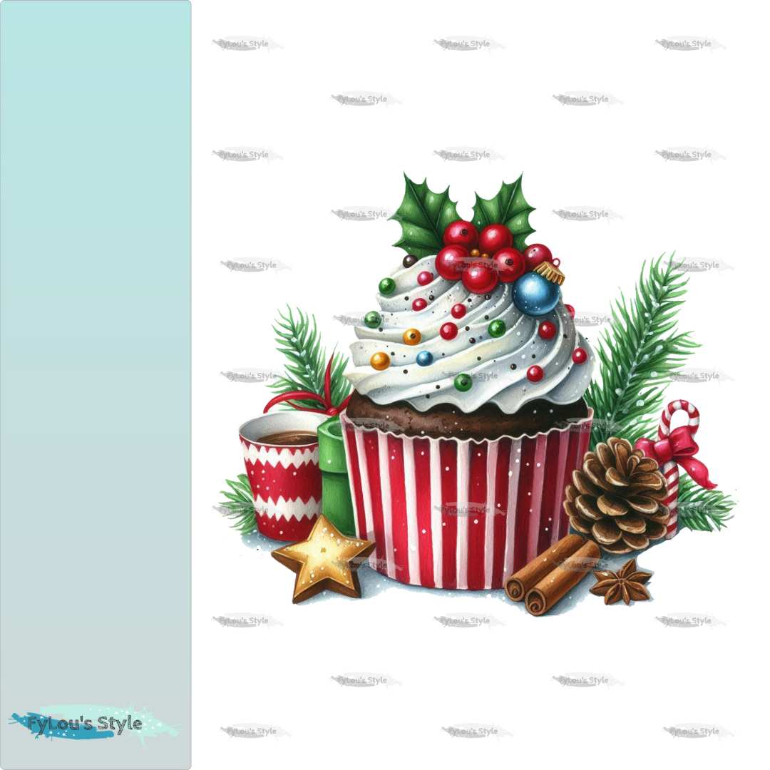 Bügelbild Chrismas Cupcake #2