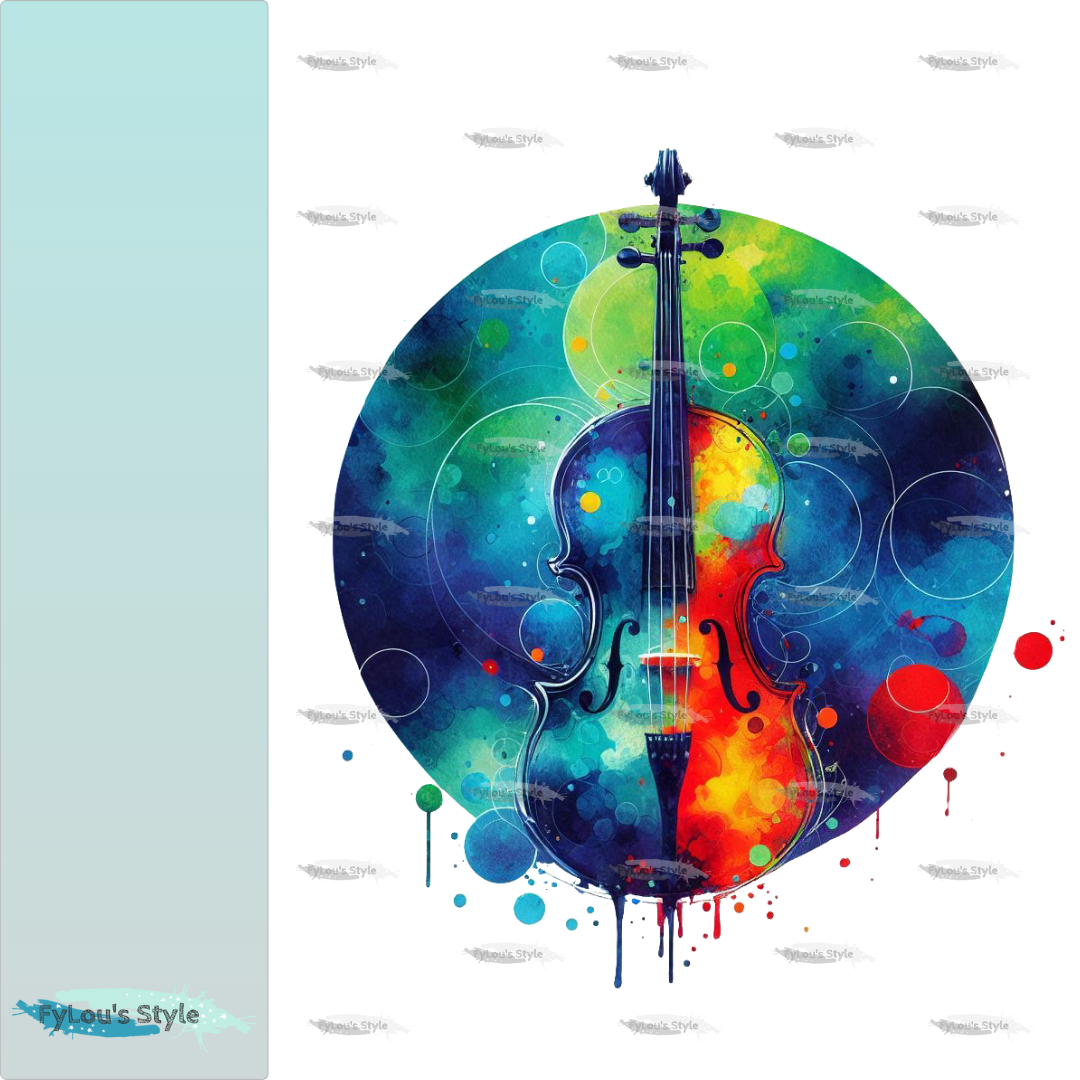Bügelbild Colorful Cello #2 Fylou's Style