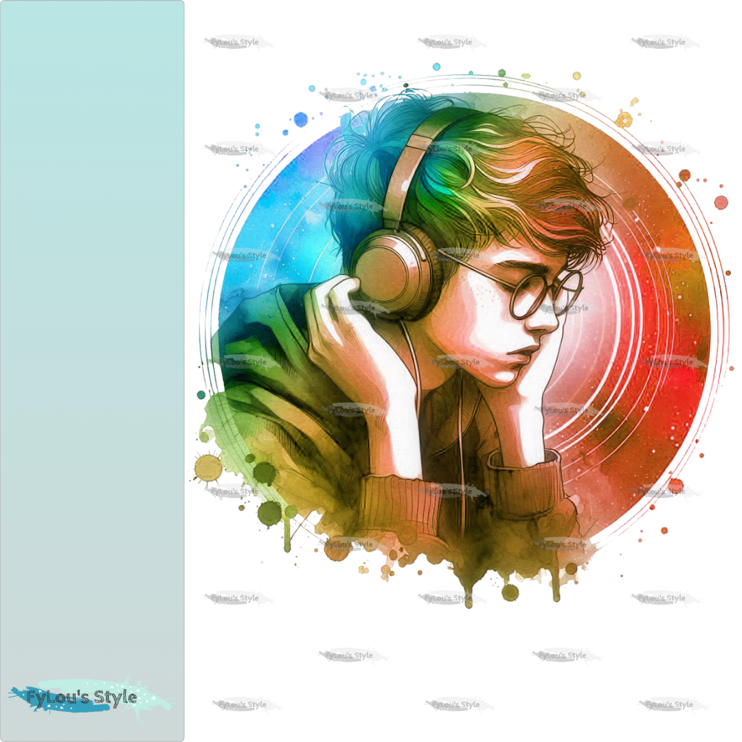 Bügelbild Colorful Music Boy #4 Fylou's Style