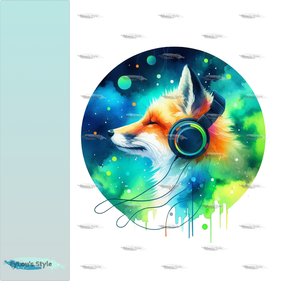 Bügelbild Colorful Musik Fuchs #4 Fylou's Style