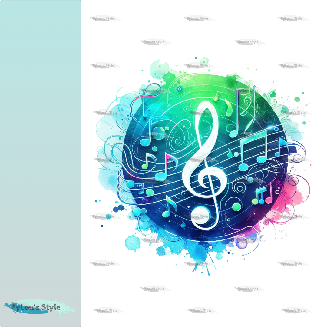 Bügelbild Colorful Musik Note #3 Fylou's Style