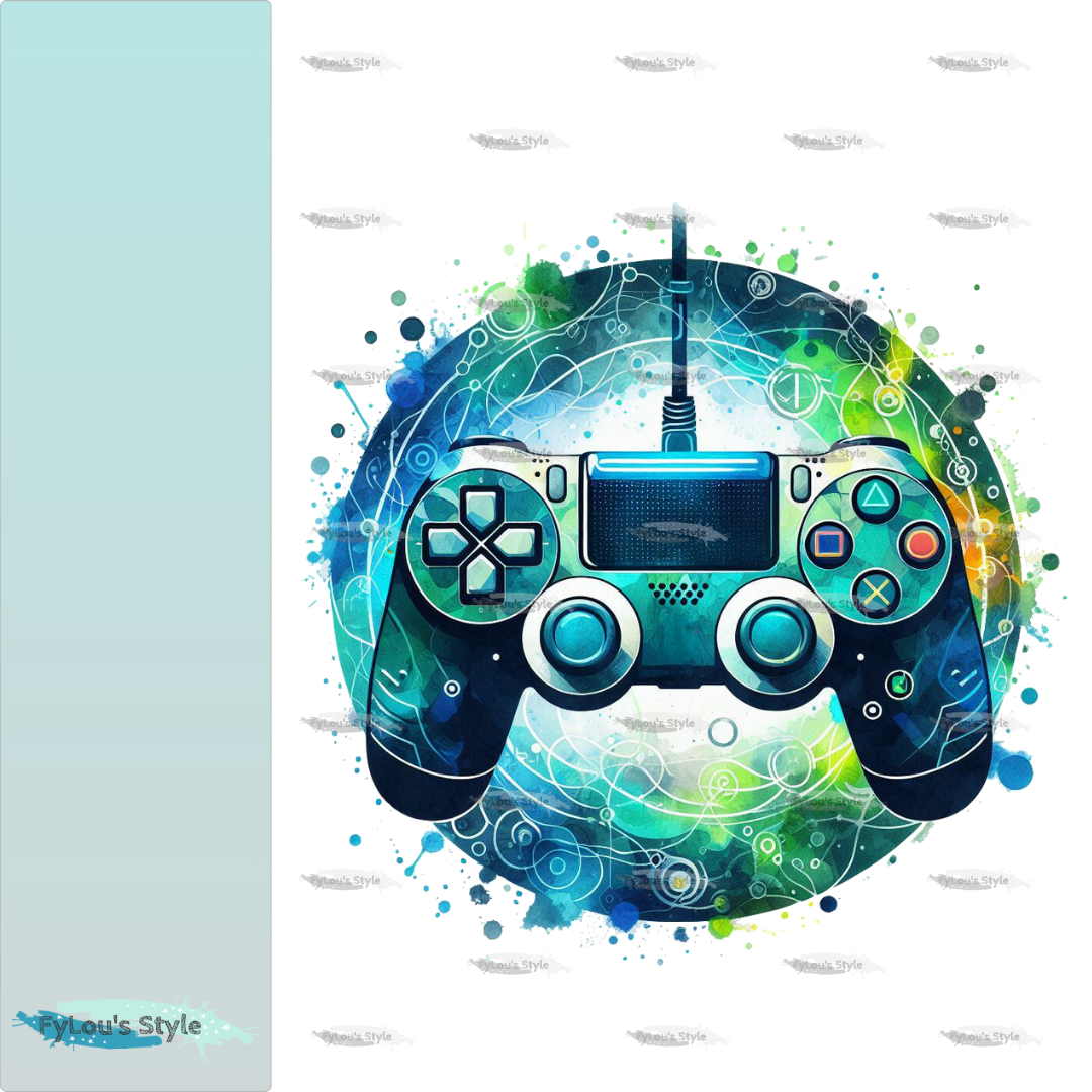 Bügelbild Colorful Splash Controller #1 Fylou's Style