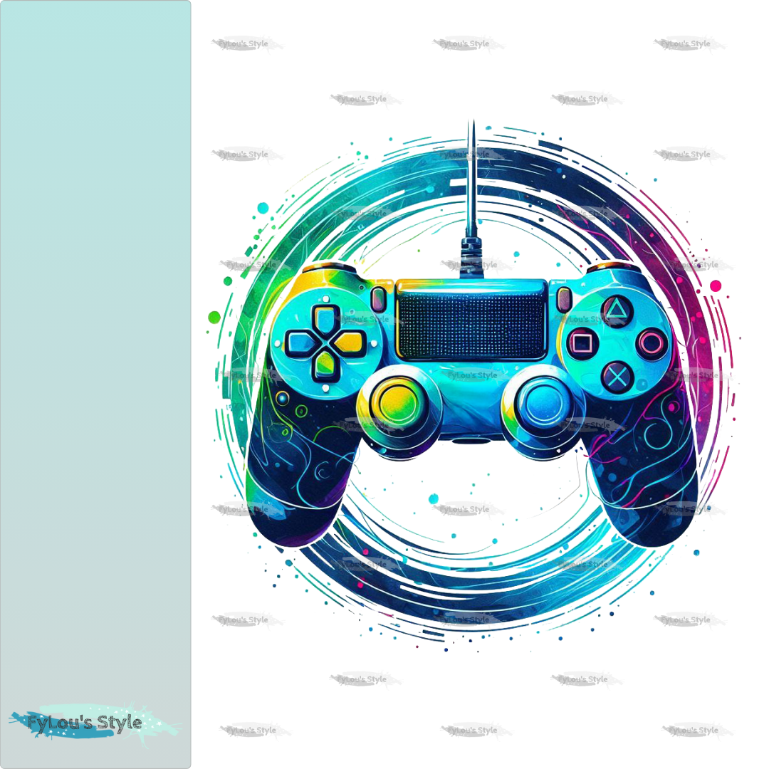 Bügelbild Colorful Splash Controller #3 Fylou's Style