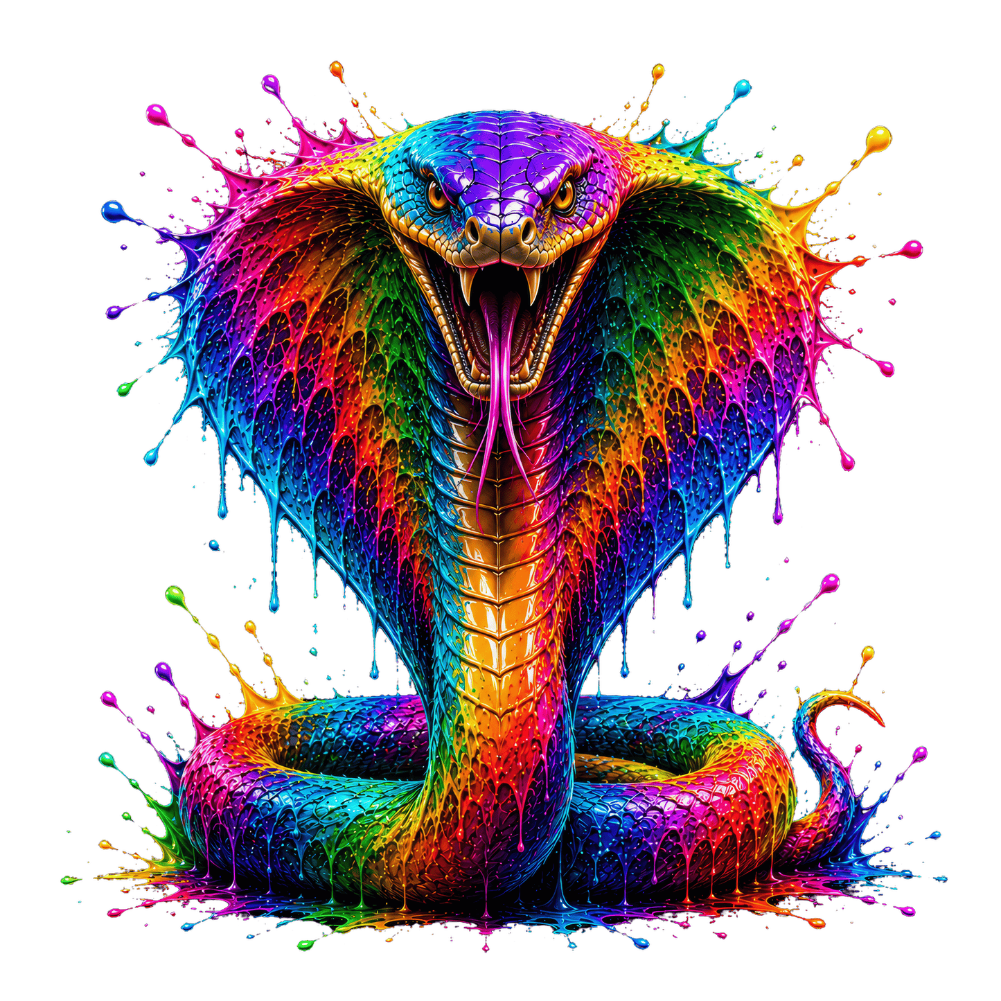 Bügelbild Colorful Splash Schlange