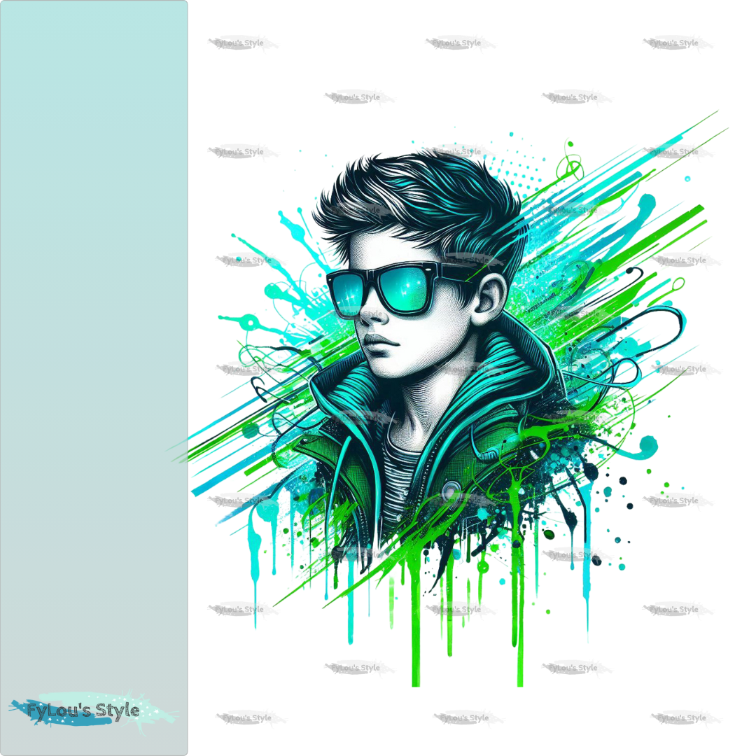 Bügelbild Cool Boy Neon Fylou's Style