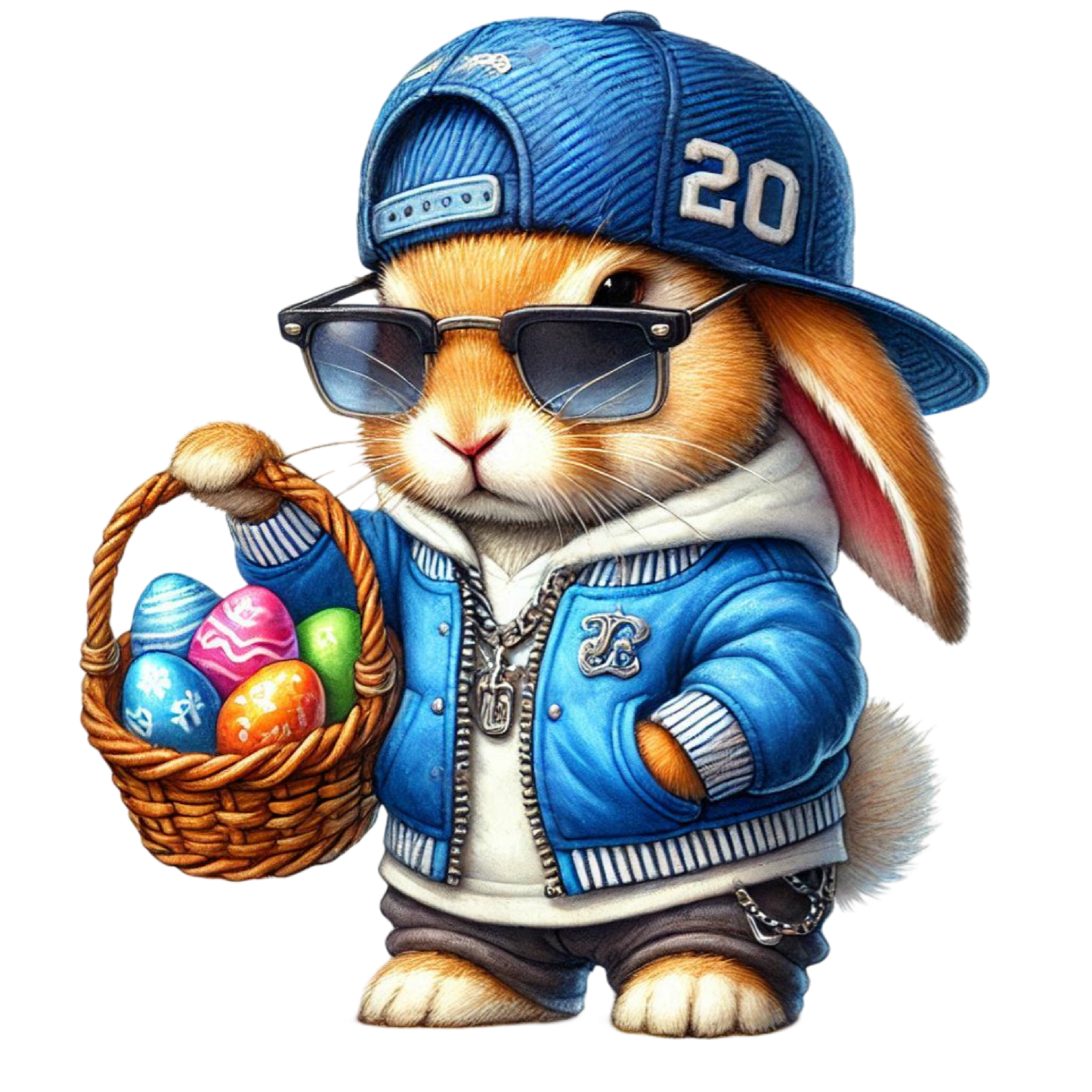 Bügelbild Cool Hase #12 Fylou's Style