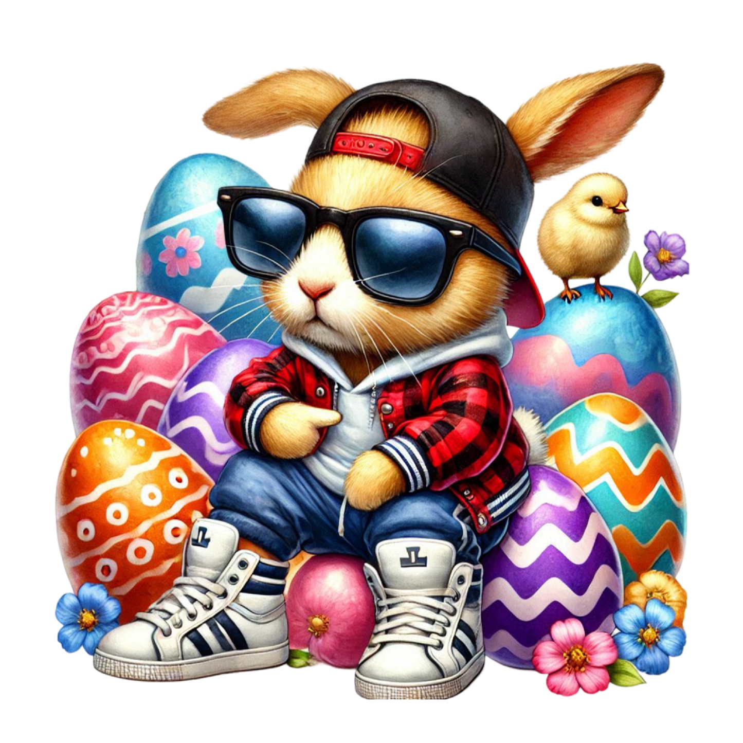Bügelbild Cool Hase #14 Fylou's Style