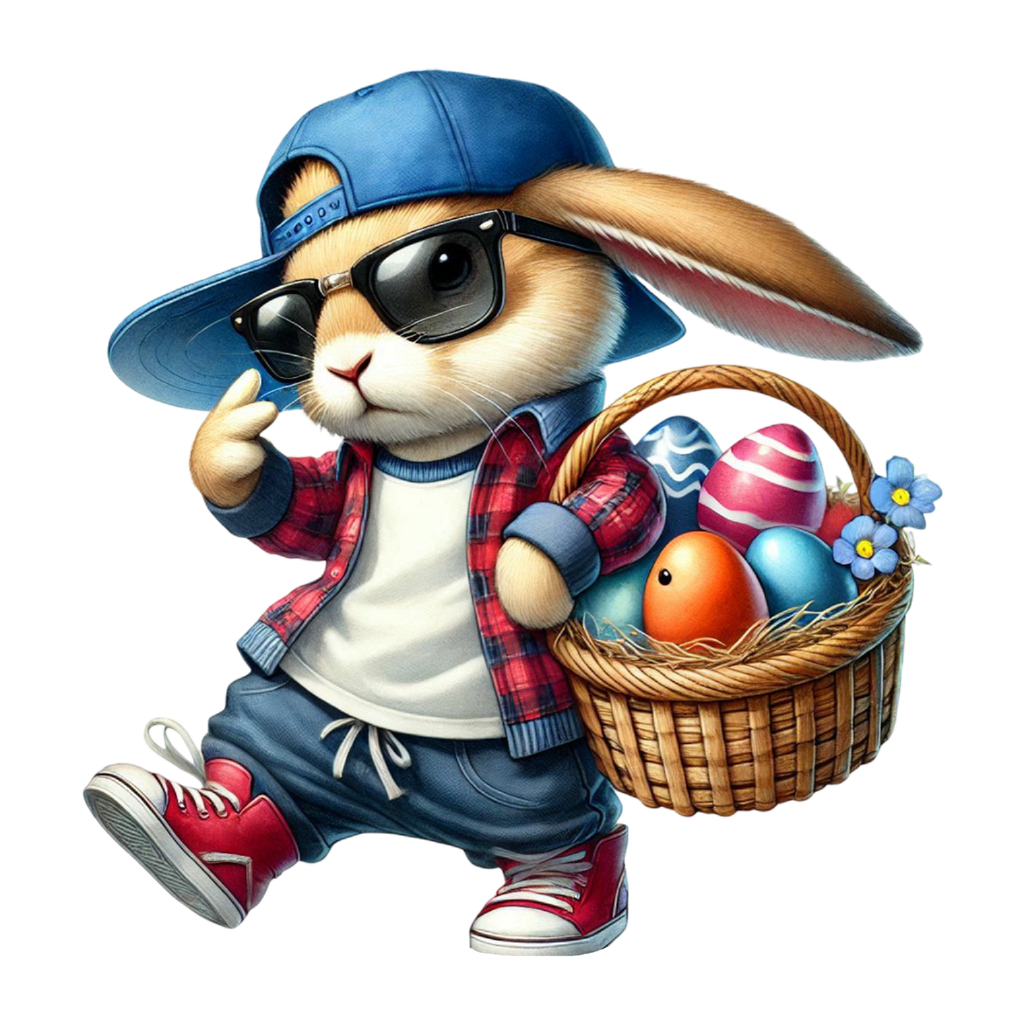 Bügelbild Cool Hase #6 Fylou's Style