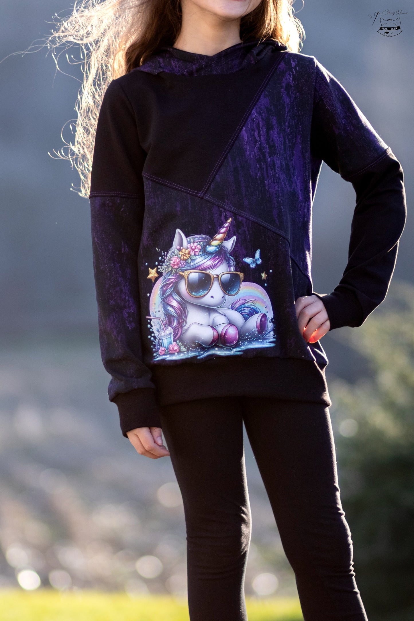 Bügelbild Cool Glitzer Einhorn #1 Fylou's Style