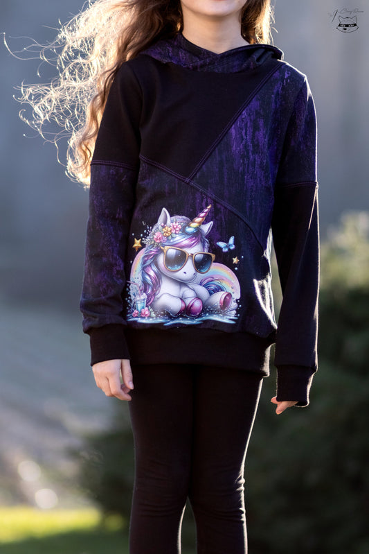 Bügelbild Cool Glitzer Einhorn #1 Fylou's Style