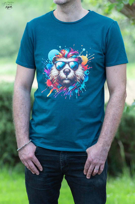 Bügelbild Biber mit Sonnenbrille Fylou's Style