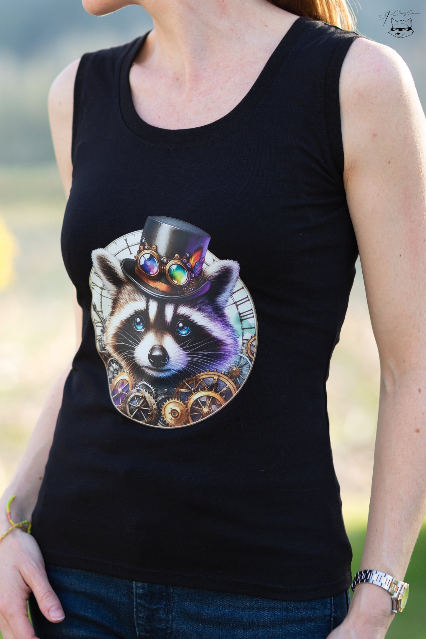 Bügelbild Steampunk Waschbär #2 Fylou's Style