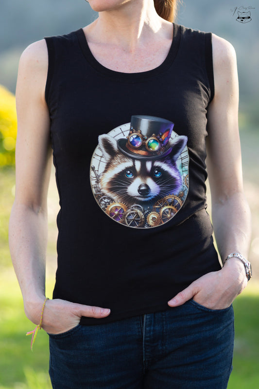 Bügelbild Steampunk Waschbär #2 Fylou's Style