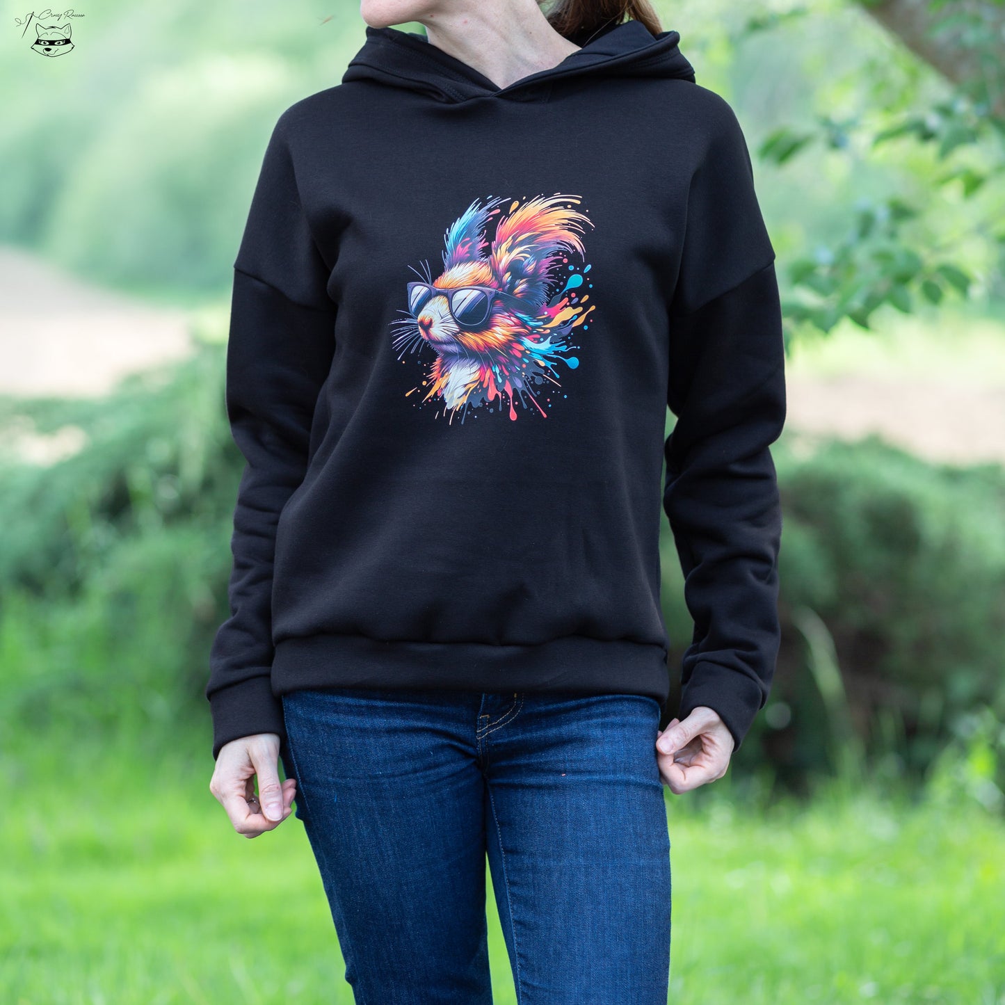 Bügelbild Eichhörnchen mit Sonnenbrille Fylou's Style