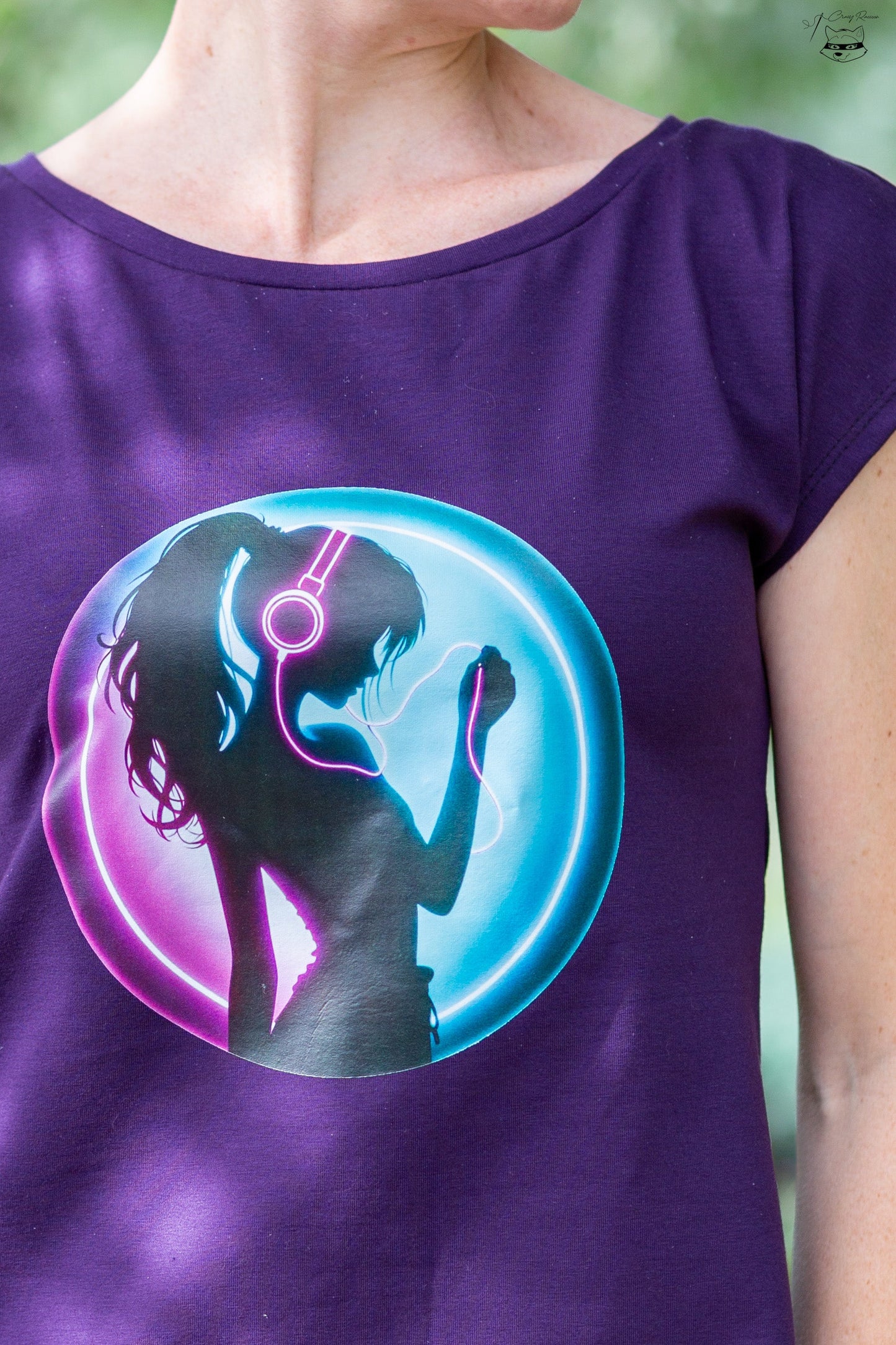 Bügelbild Colorful Musik Girl Silhouette Fylou's Style