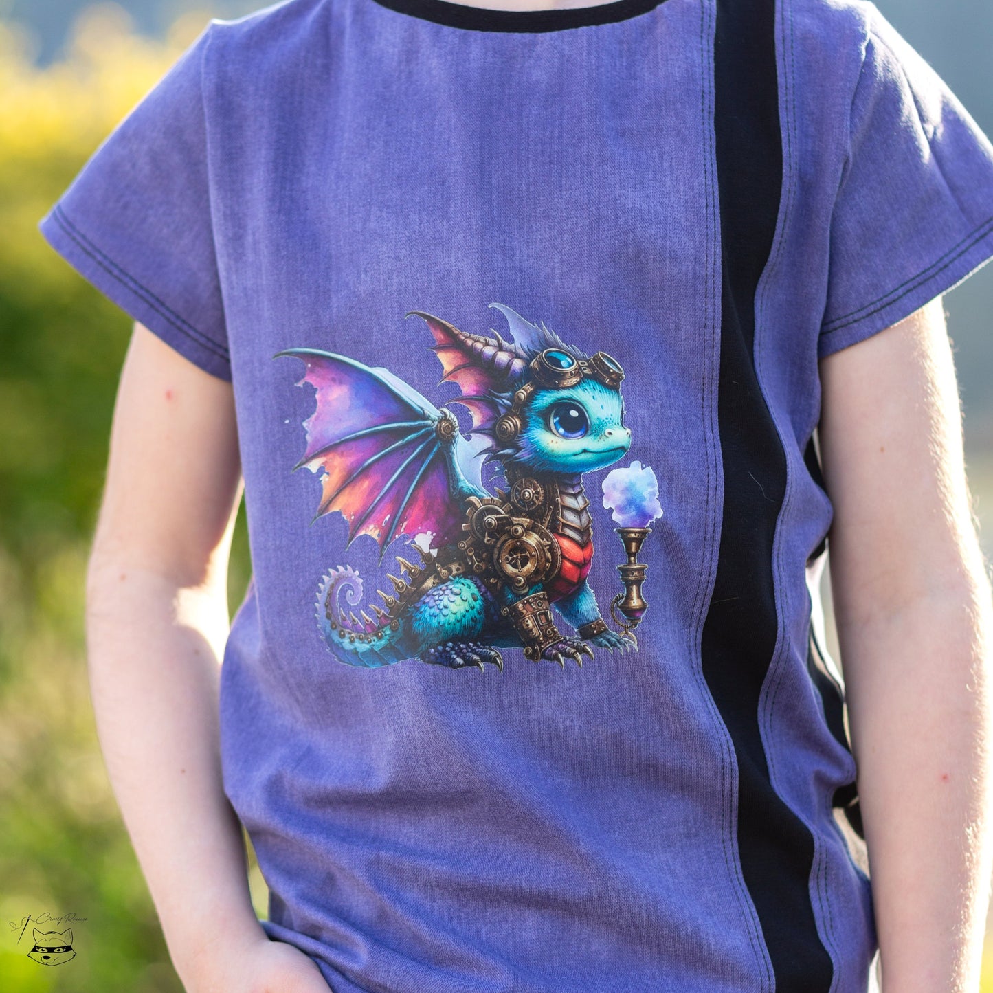 Bügelbild kleiner Steampunk Drache #10 Fylou's Style