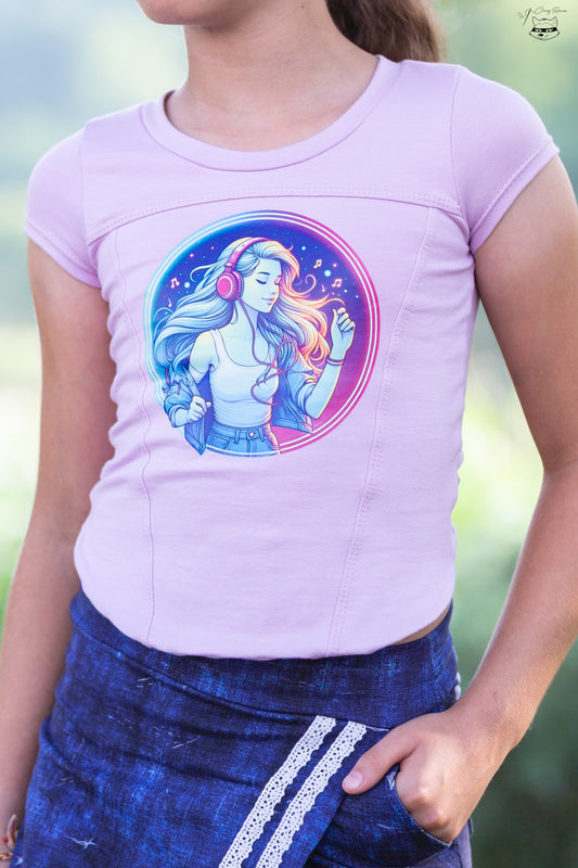 Bügelbild Pink Musik Sport Girl Fylou's Style