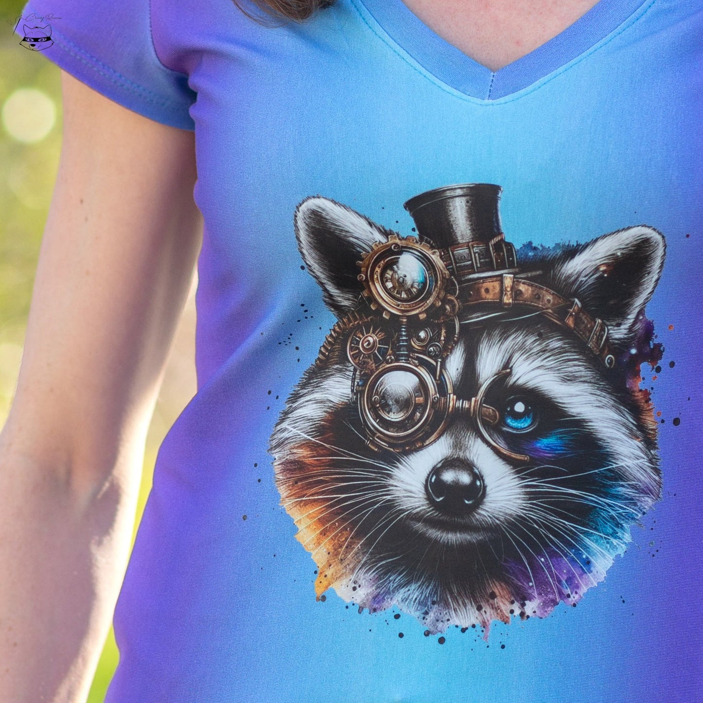 Bügelbild Steampunk Waschbär #3 Fylou's Style