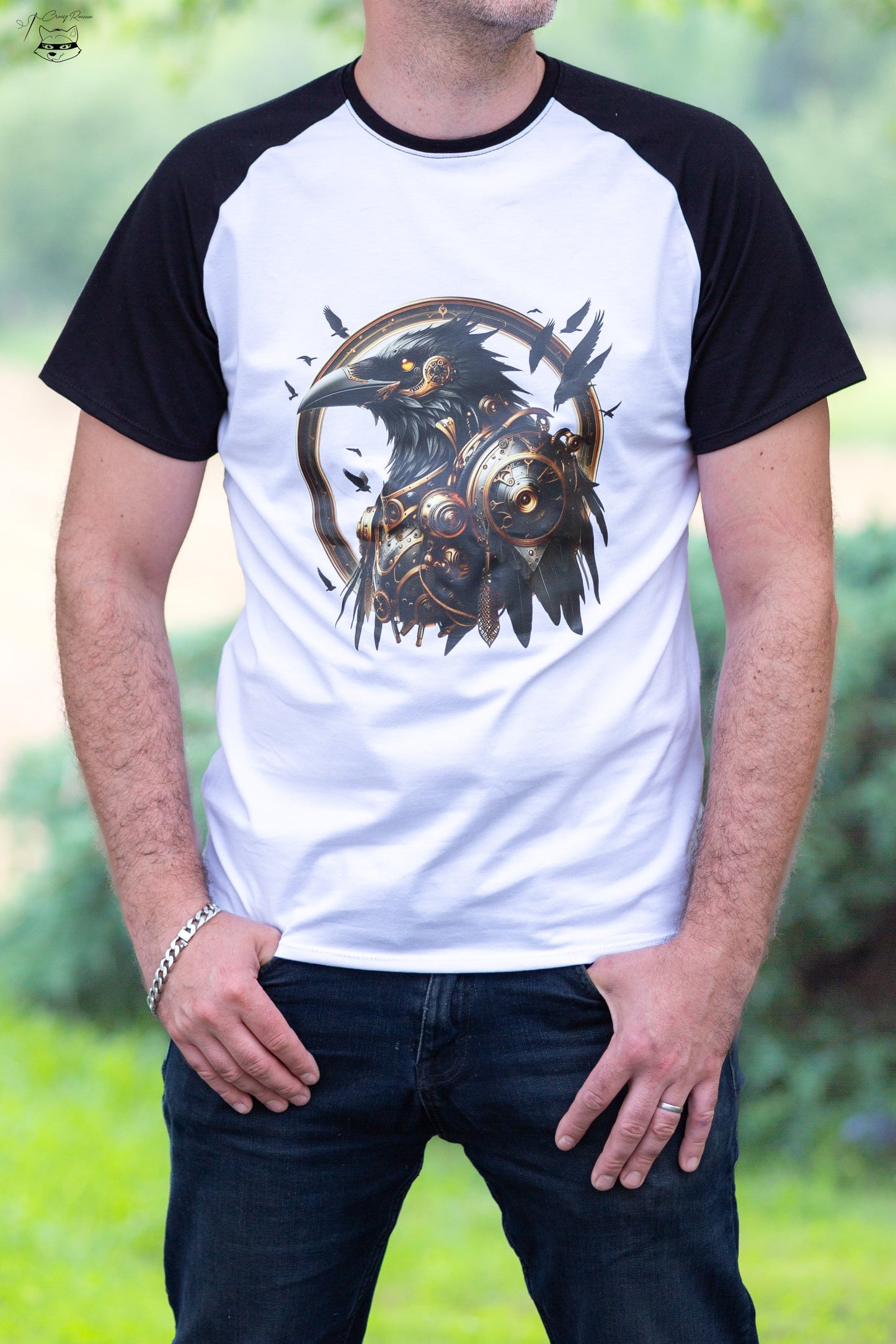 Bügelbild Steampunk Gold Armor Krähe #1 Fylou's Style
