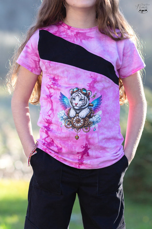 Bügelbild kleiner Weißer Steampunk Tiger #3 Fylou's Style