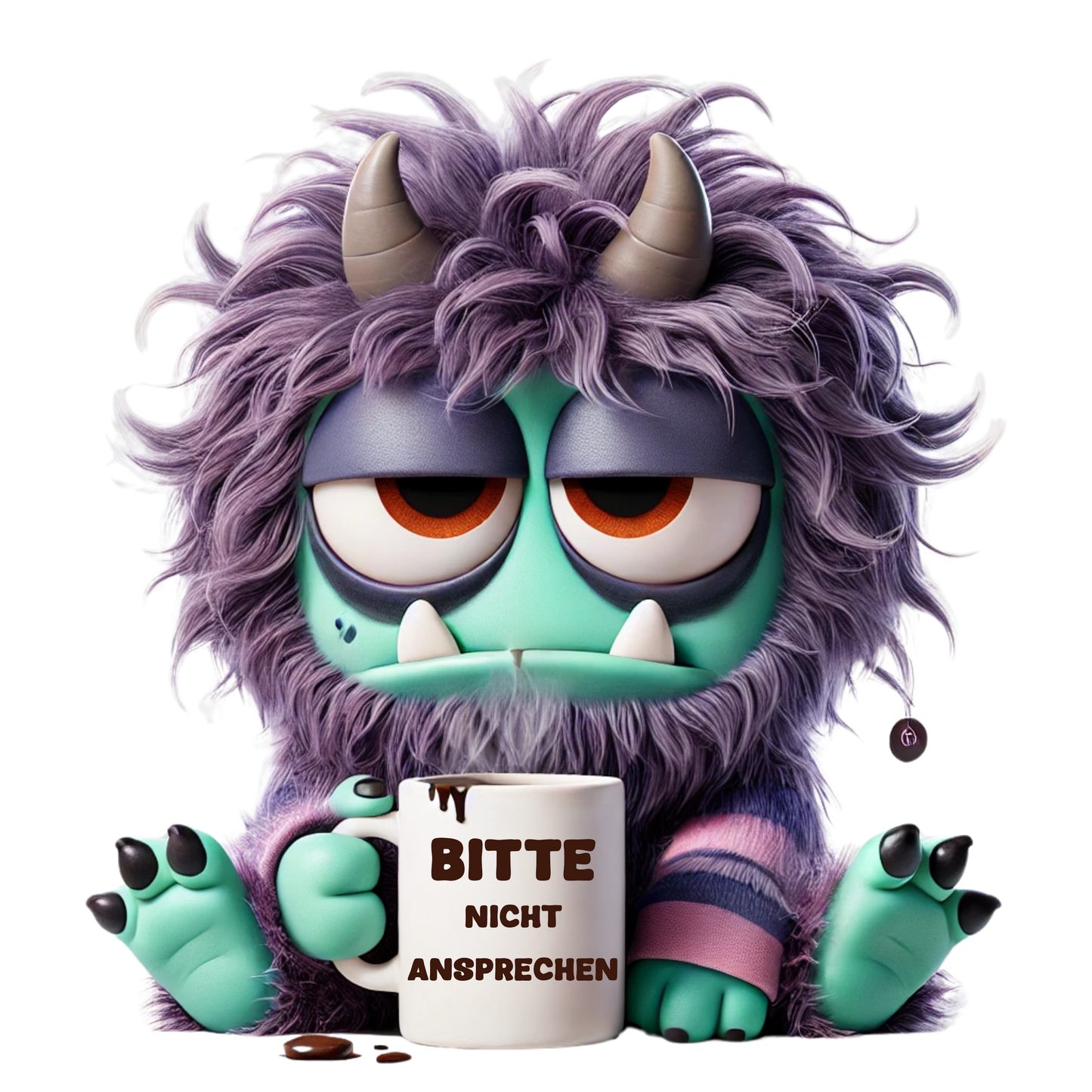 Bügelbild Kaffee Monster #2 Fylou's Style
