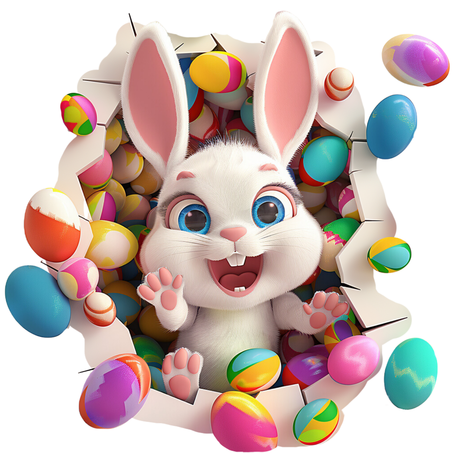 Bügelbild Durchbruch Hase #4