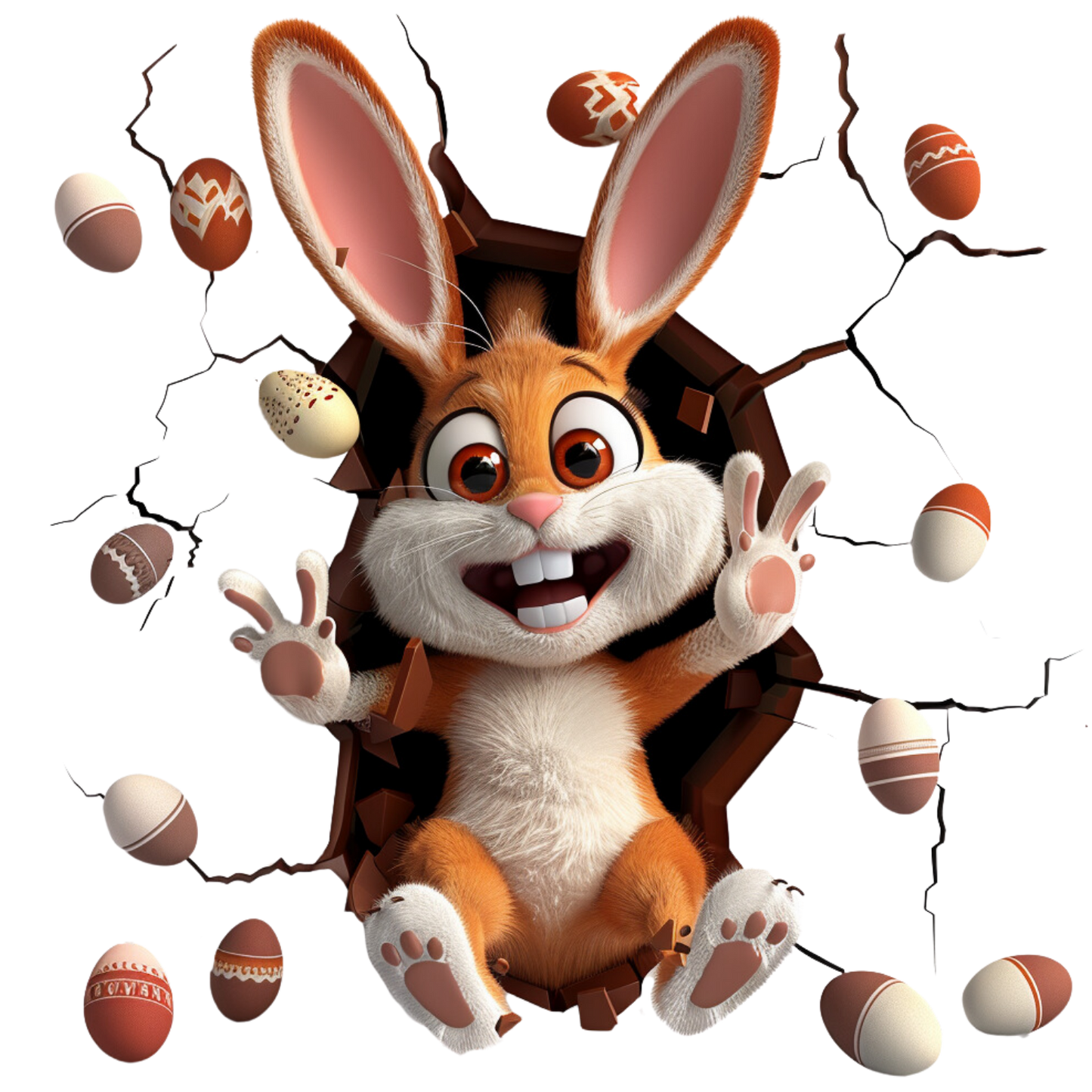 Bügelbild Durchbruch Hase #5