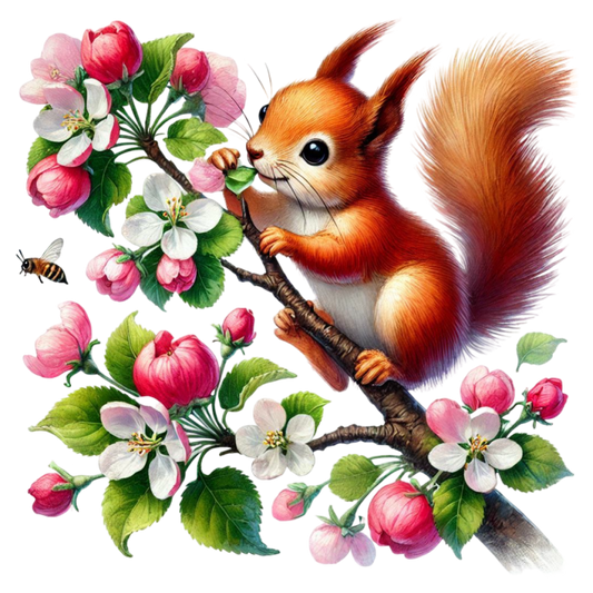 Bügelbild Eichhörnchen im Baum Fylou's Style