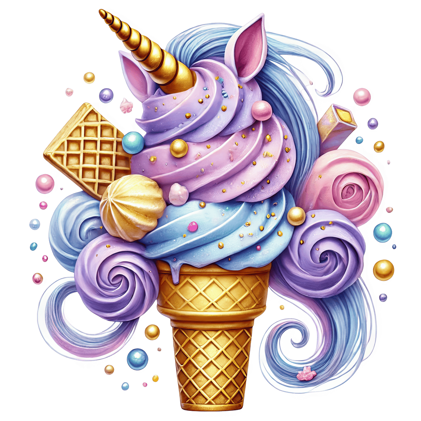Bügelbild Einhorn Dessert #21 Fylou's Style