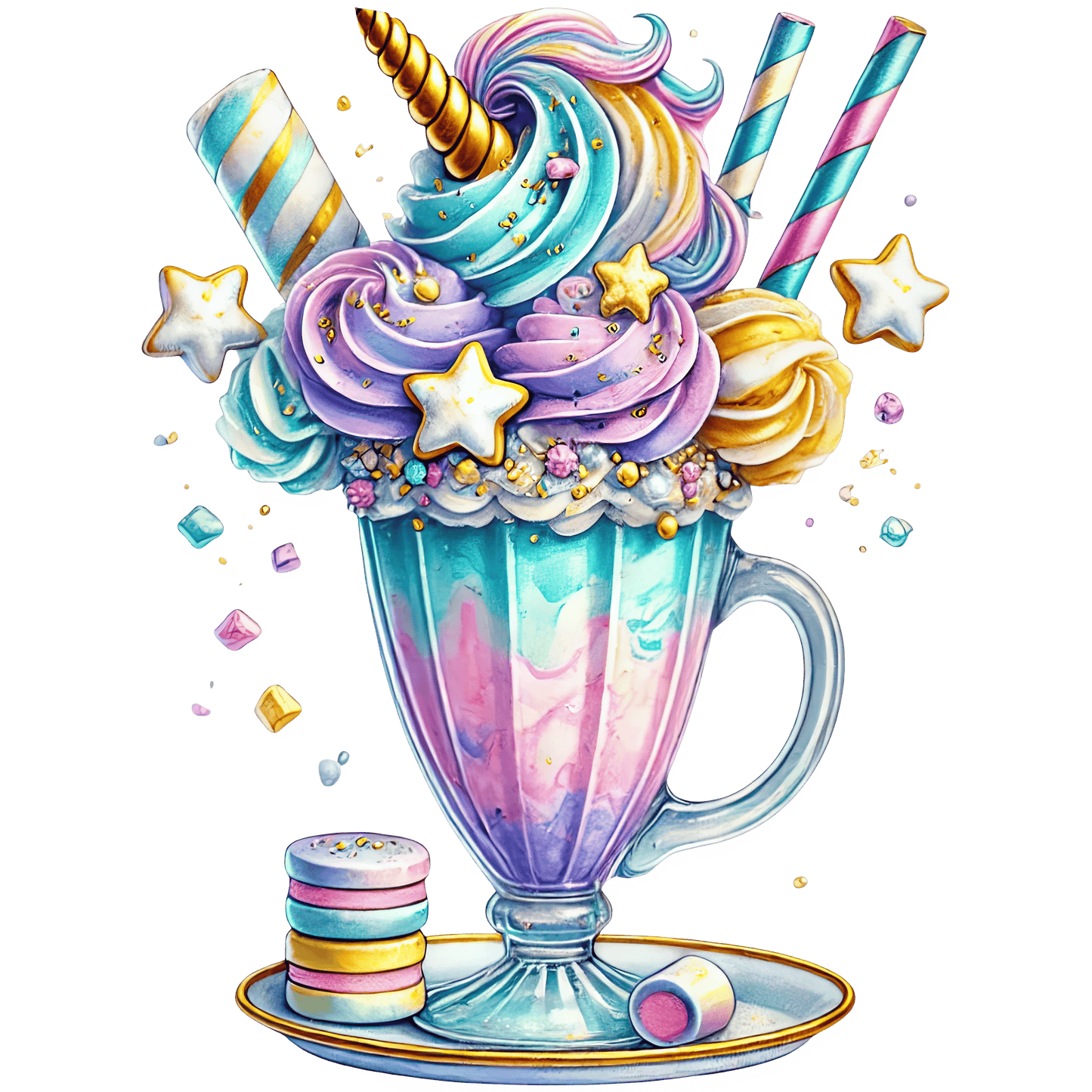 Bügelbild Einhorn Dessert #4 Fylou's Style