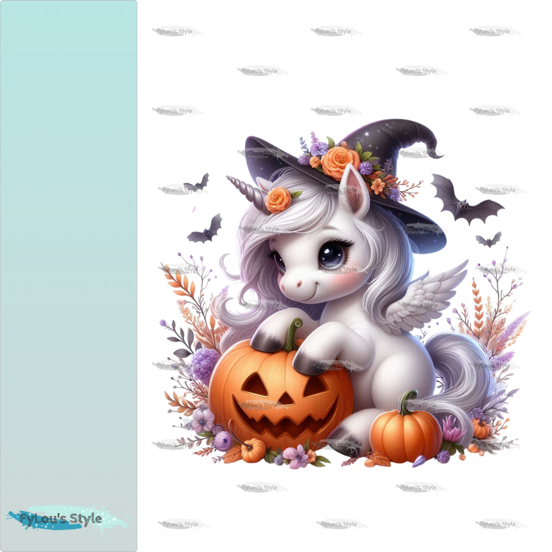 Bügelbild Einhorn Halloween #13