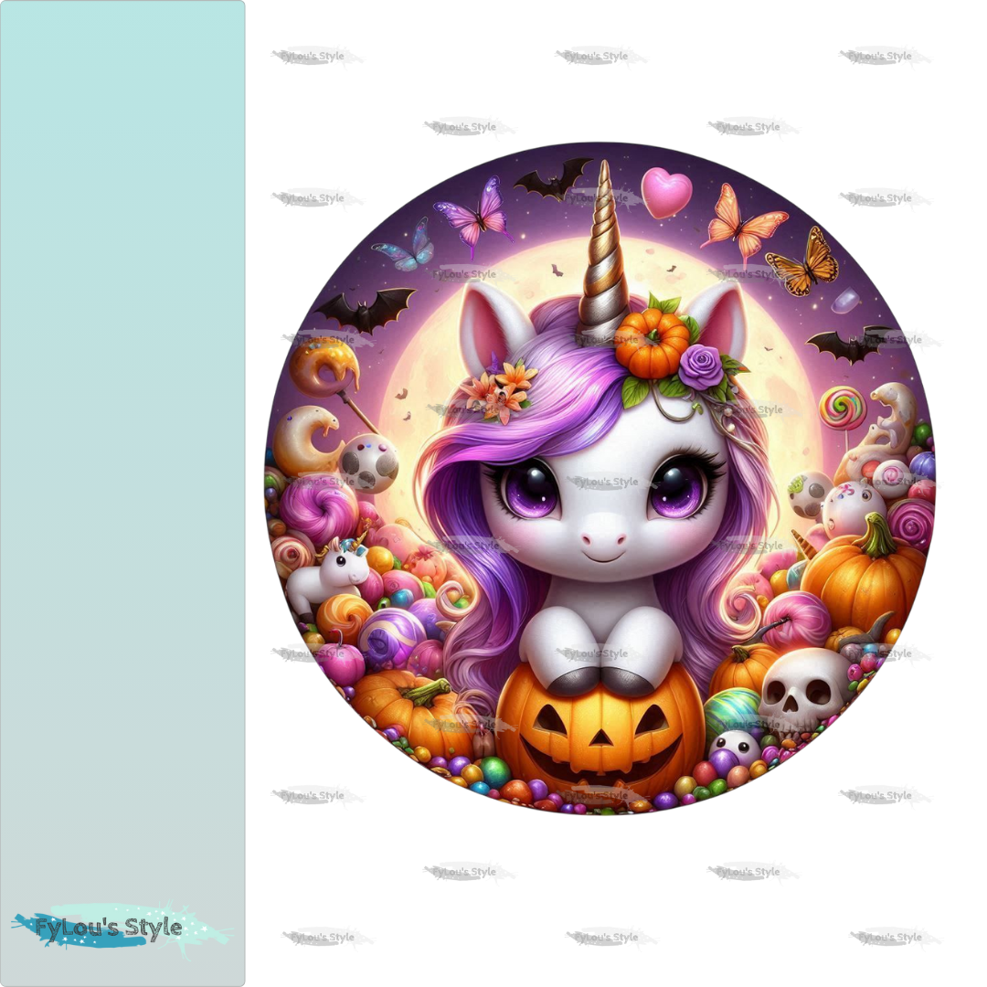 Bügelbild Einhorn Halloween #14