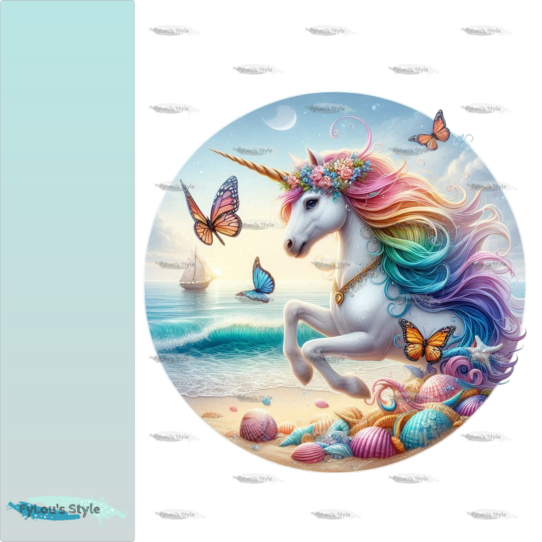 Bügelbild Einhorn am Strand #12 - Fylou's Style