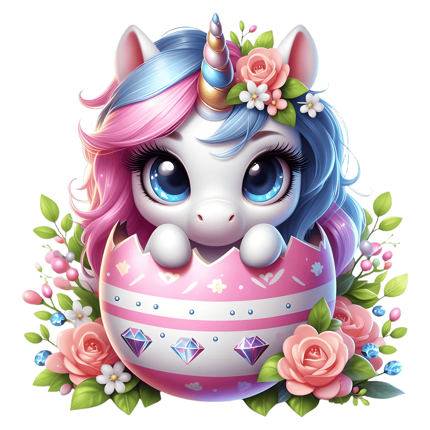 Bügelbild Einhorn im Ei #7